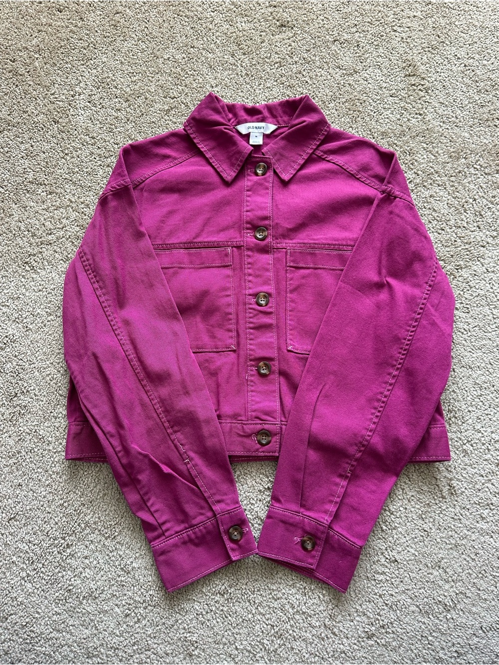 Old Navy Women's Fuchsia Denim Jacket